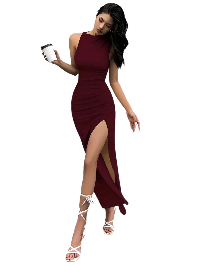 Harriette - Lange Kleid mit Schlitz
