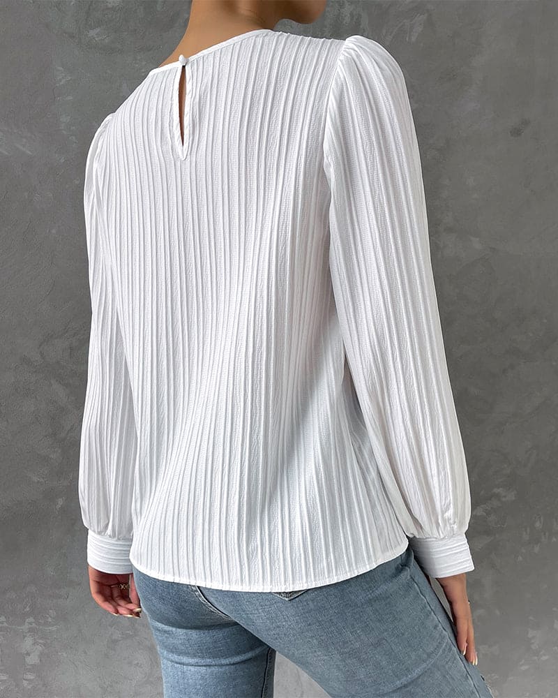 Amira - Bluse mit Laternenärmel