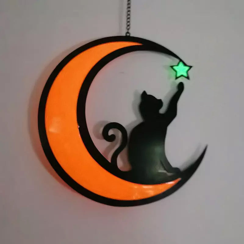 MoonlitWhiskers – Magische LED-Lichter für Katze und Halbmond
