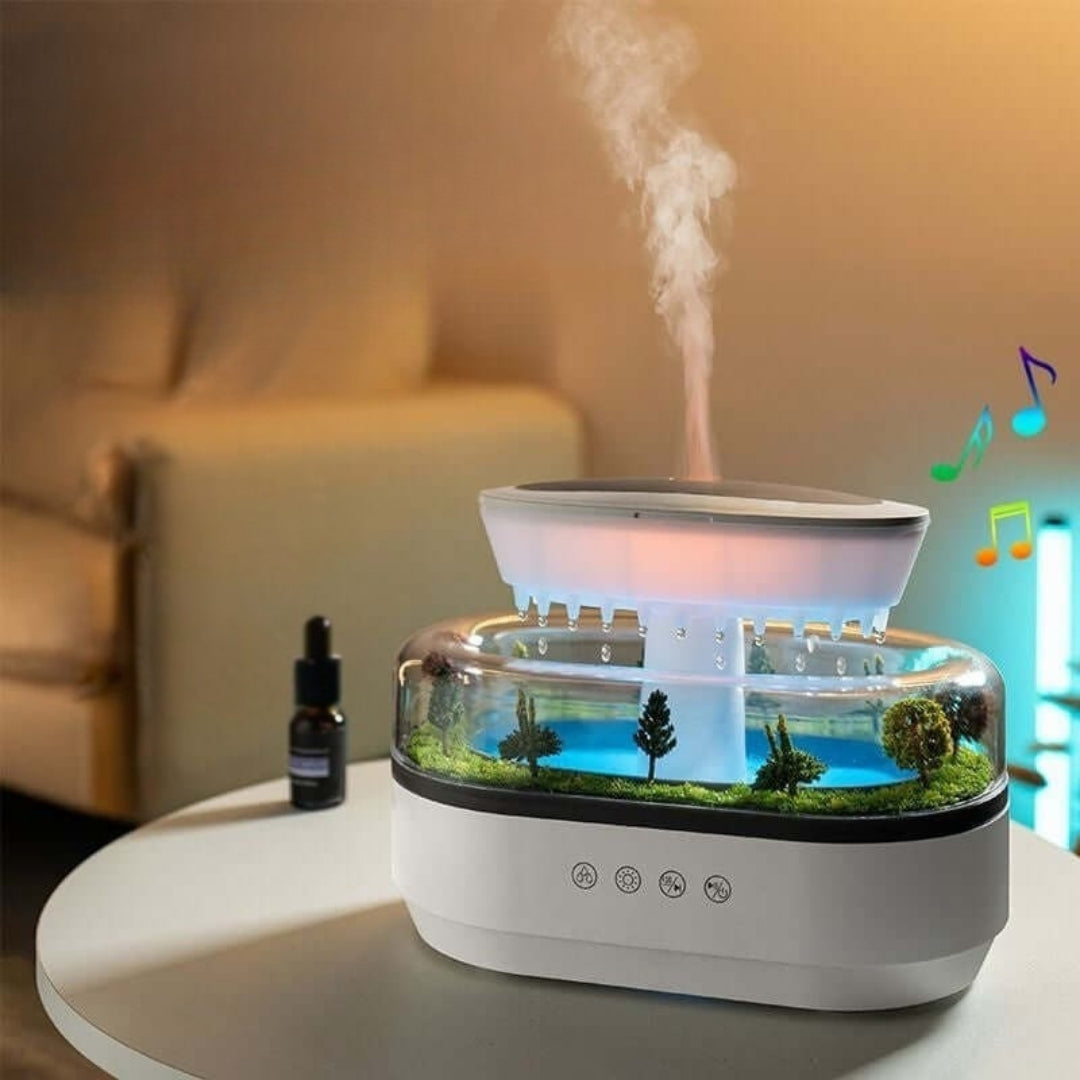 MistHaven – Naturinspirierten Diffuser mit beruhigendem Nebel und ambientem Licht