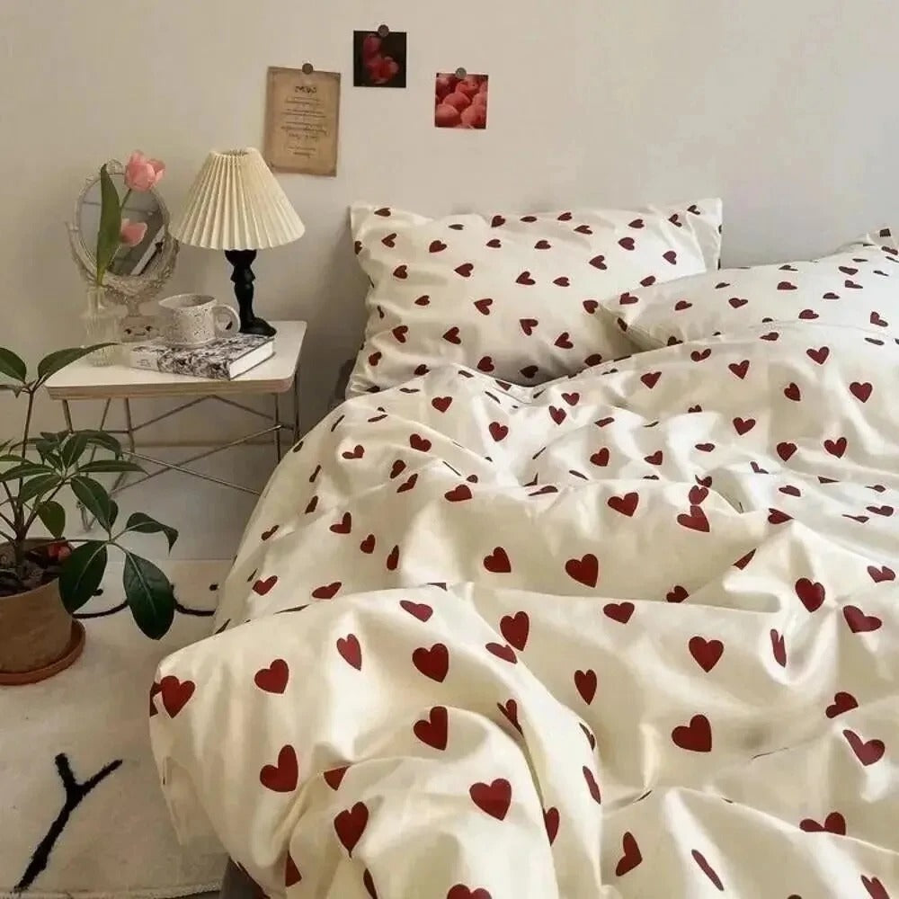 Velvet Heart - Plus herz-inspiriertes Bettbezug