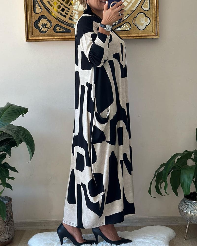 Cara - Übergroßes Kleid mit Print