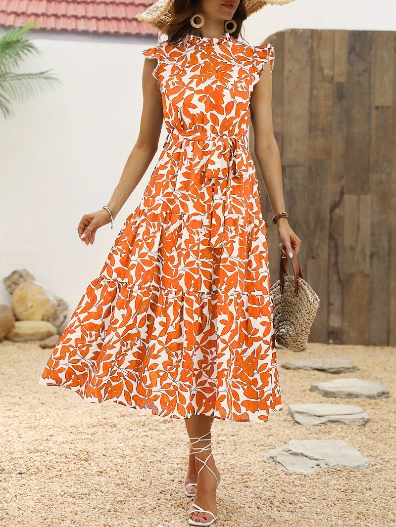 Aurelia – Elegantes Kleid mit Rüschensänen für Frühling und Sommer