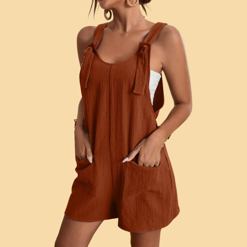 Camila - Lässiger kurzer Overall mit Trägern