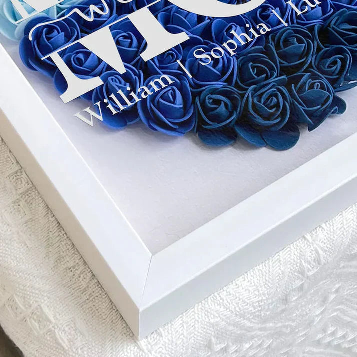 Personalisierte Blumenherz mit Namen – Einzigartiges Muttertagsgeschenk