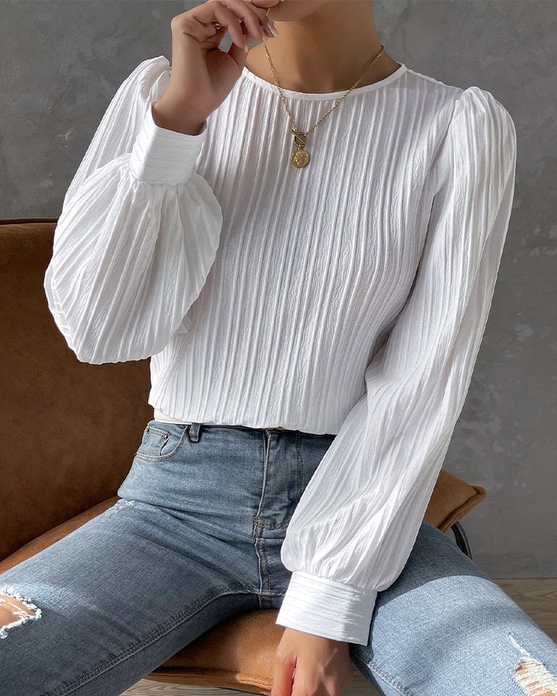 Amira - Bluse mit Laternenärmel