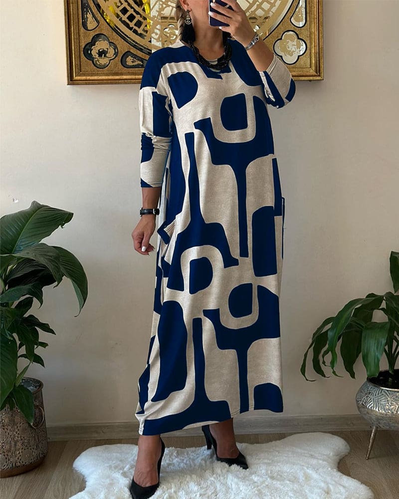 Cara - Übergroßes Kleid mit Print
