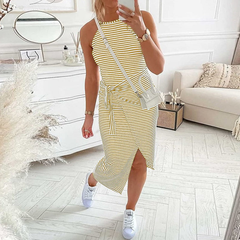 Bella - Gestreiftes Baumwollkleid