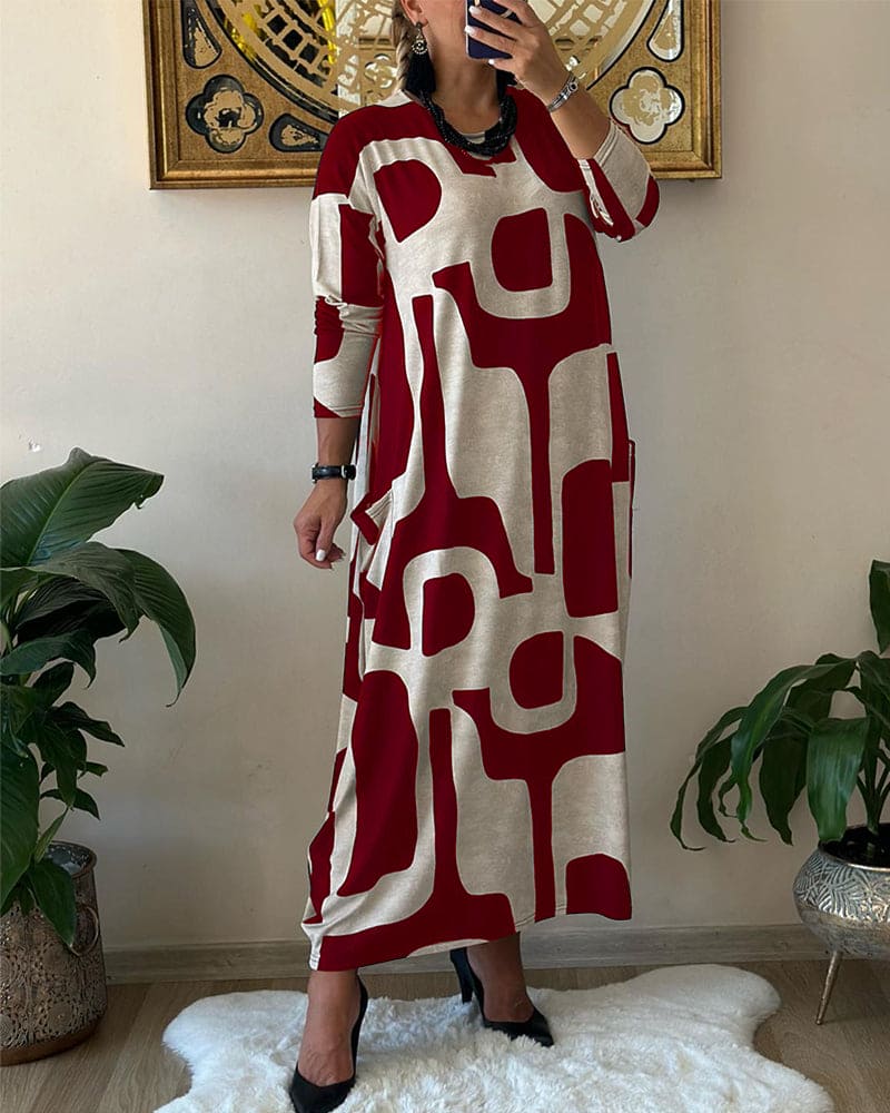 Cara - Übergroßes Kleid mit Print