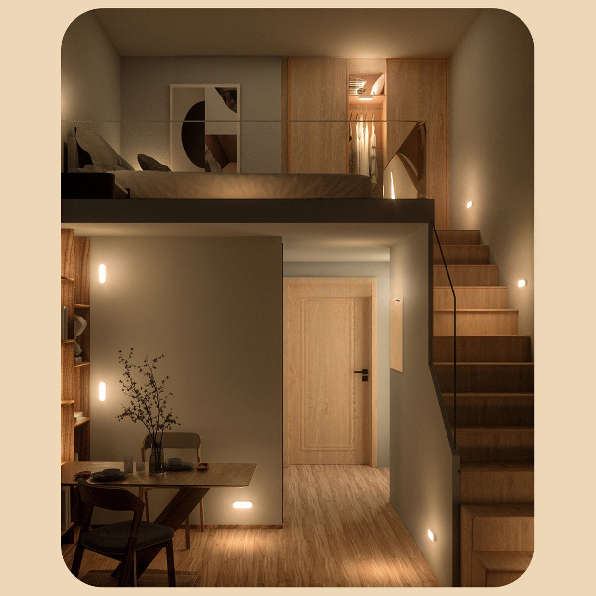 GlowEase - Minimalistische kabellose LED-Nachtlichter