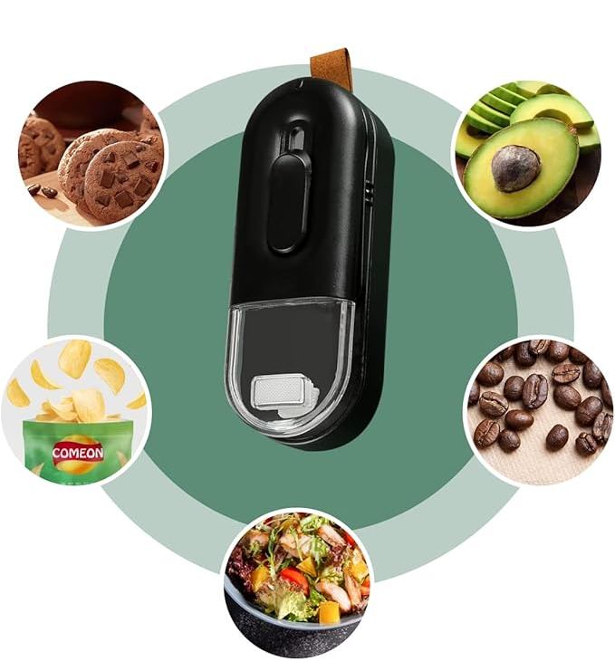 FreshLock Mini-Beutelversiegelungs- und Schneidegerät – Tragbares Heißsiegelgerät zur Lebensmittelaufbewahrung