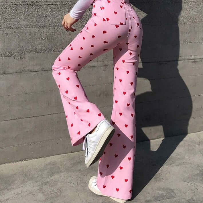 Solane - Süße Damenhose mit Herzmuster