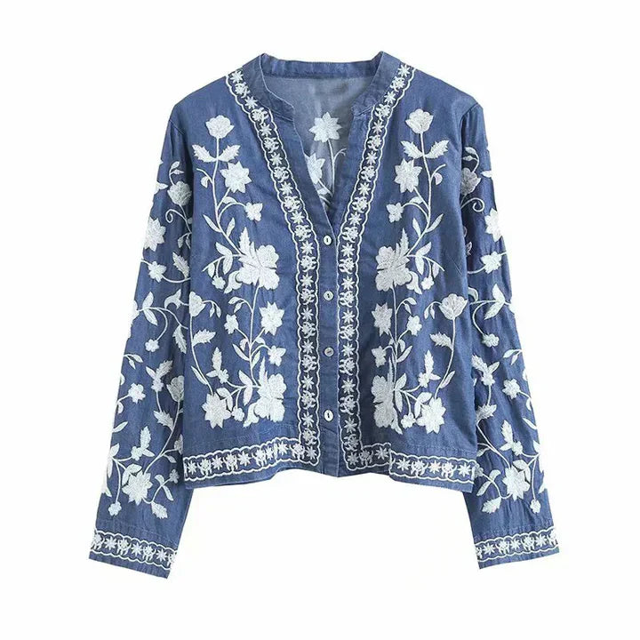 Zelma - Boho-bestickte Jacke