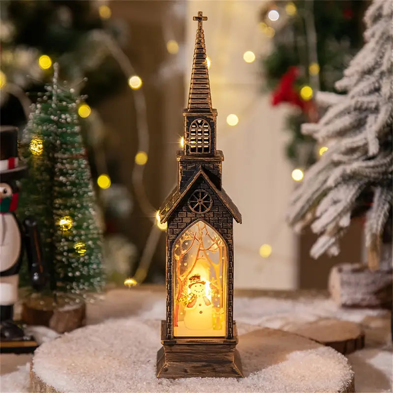4 Stück Weihnachts-LED-Kerzenlichter Dekorationen