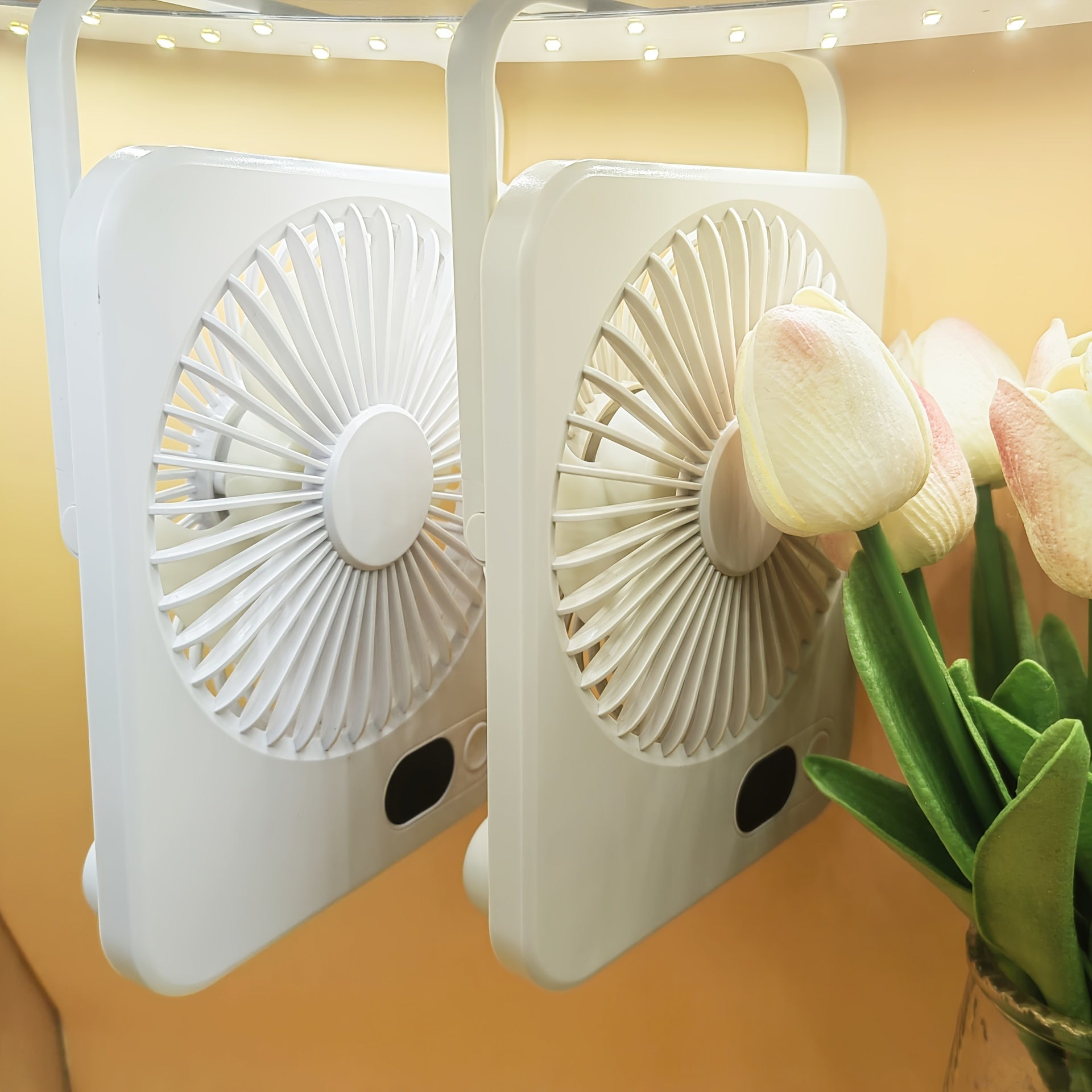 Ultradünner tragbarer USB-Ventilator | Wiederaufladbare Kühllösung für den Schreibtisch