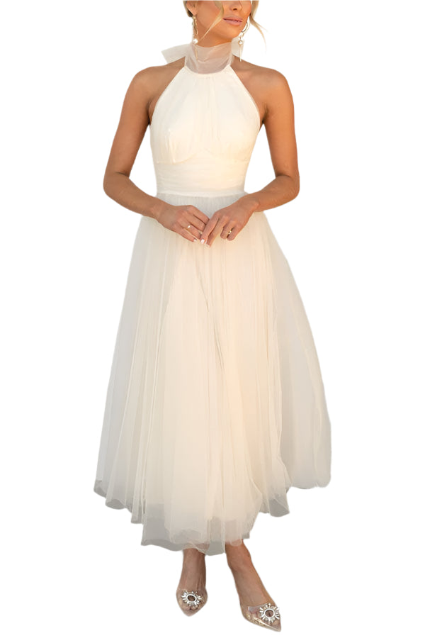 Lianna – Elegantes Midikleid mit Halsterhals
