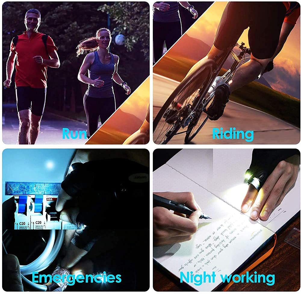 Fingerlose LED-Taschenlampenhandschuhe | Freihändige Beleuchtung für Heimwerkerarbeiten, Camping und Reparaturen