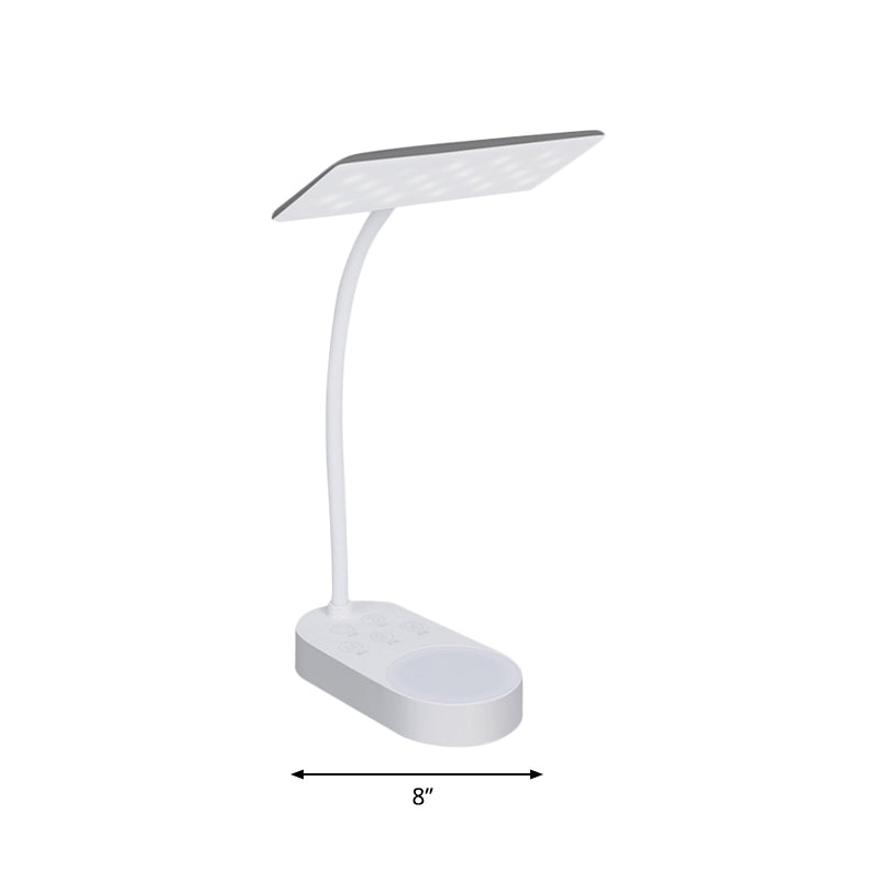 Clarivue – Einfache weiße Panel-Schreibtischlampe