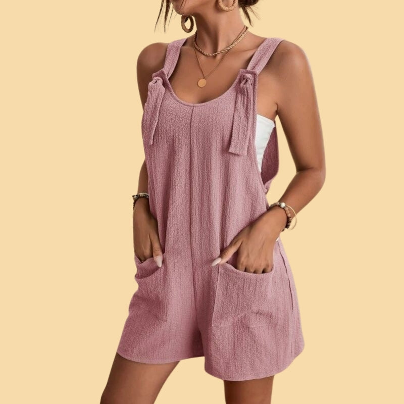 Camila - Lässiger kurzer Overall mit Trägern
