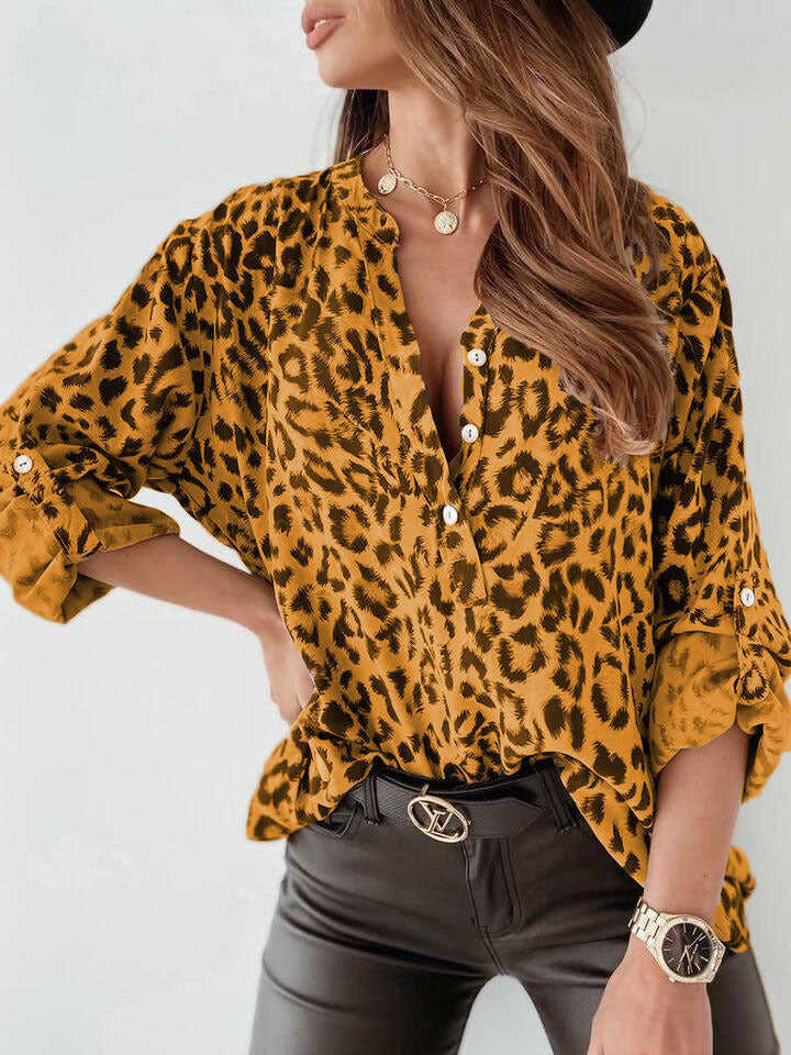 Rebekka - Stilvolle Bluse mit Leopardenmuster