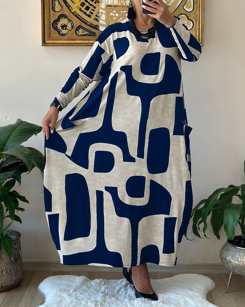 Cara - Übergroßes Kleid mit Print