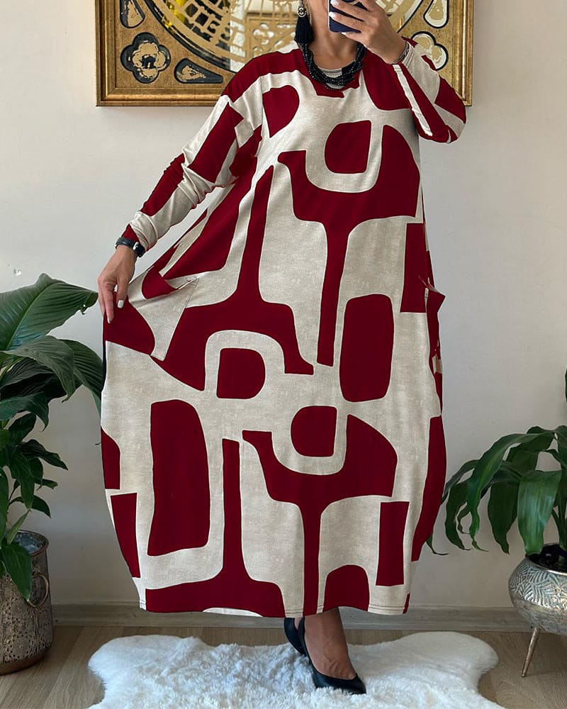 Cara - Übergroßes Kleid mit Print