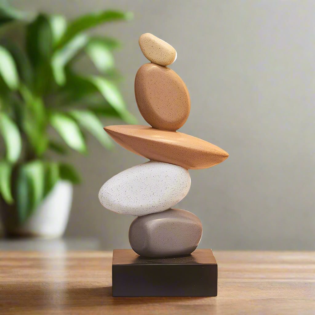 ZenStack – Moderne ausgewogene Steinskulptur für die Wohnkultur