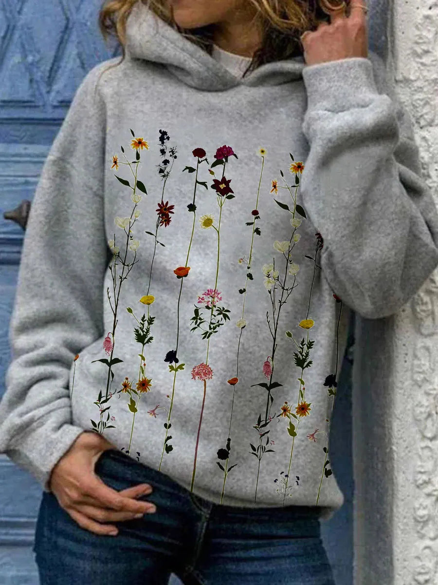 Henriette - Hoodie mit Blumenmuster