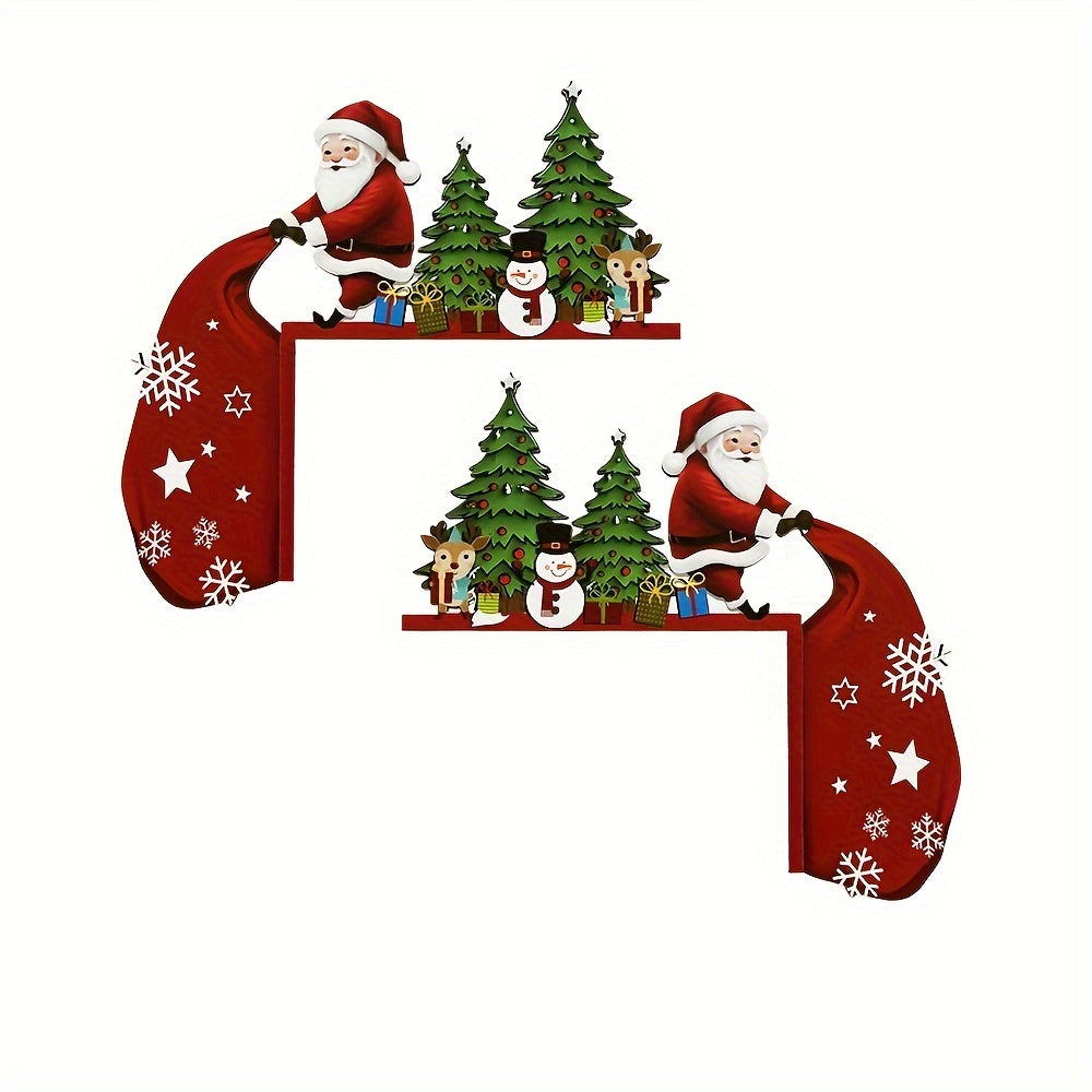 Woodland | Vintage Holz Weihnachten Tür Ecke Dekoration