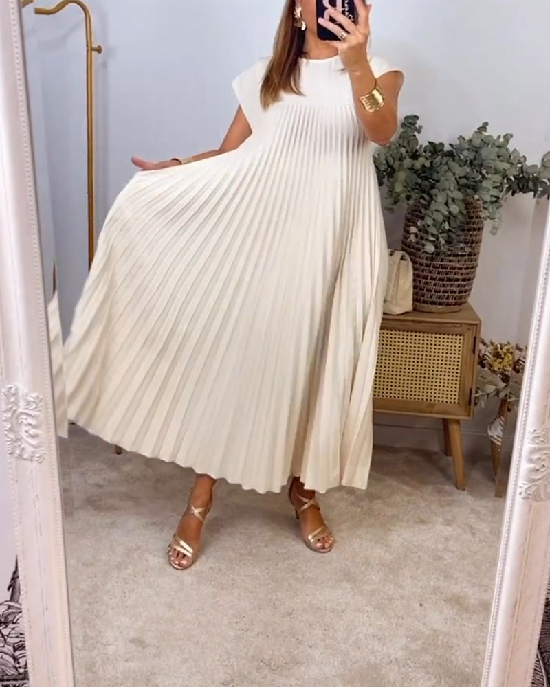 Zuriah - Plissierter ärmelloser Kleid