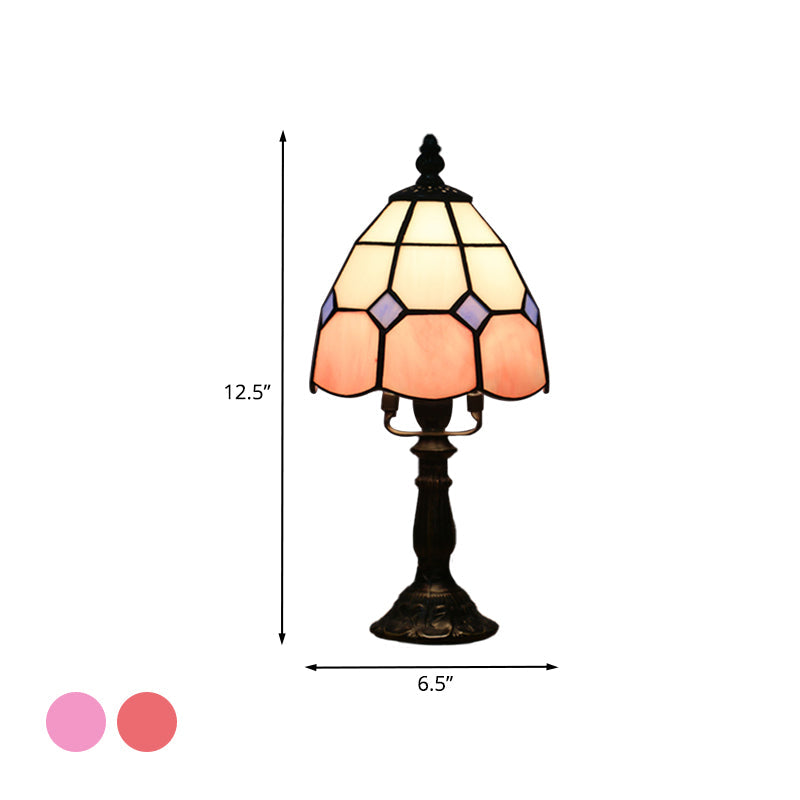 CrimsonGlow - Tiffany-Stil Schnittglas-Dekolampe