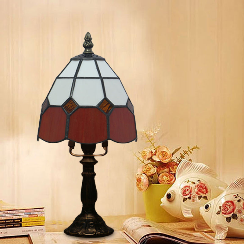 CrimsonGlow - Tiffany-Stil Schnittglas-Dekolampe