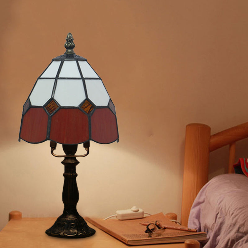 CrimsonGlow - Tiffany-Stil Schnittglas-Dekolampe