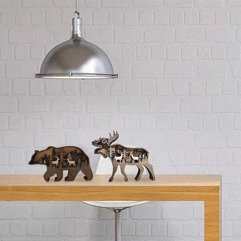 Everly 3D Handgefertigte Holztierskulptur – Einzigartige Kunstdekoration & Geschenk