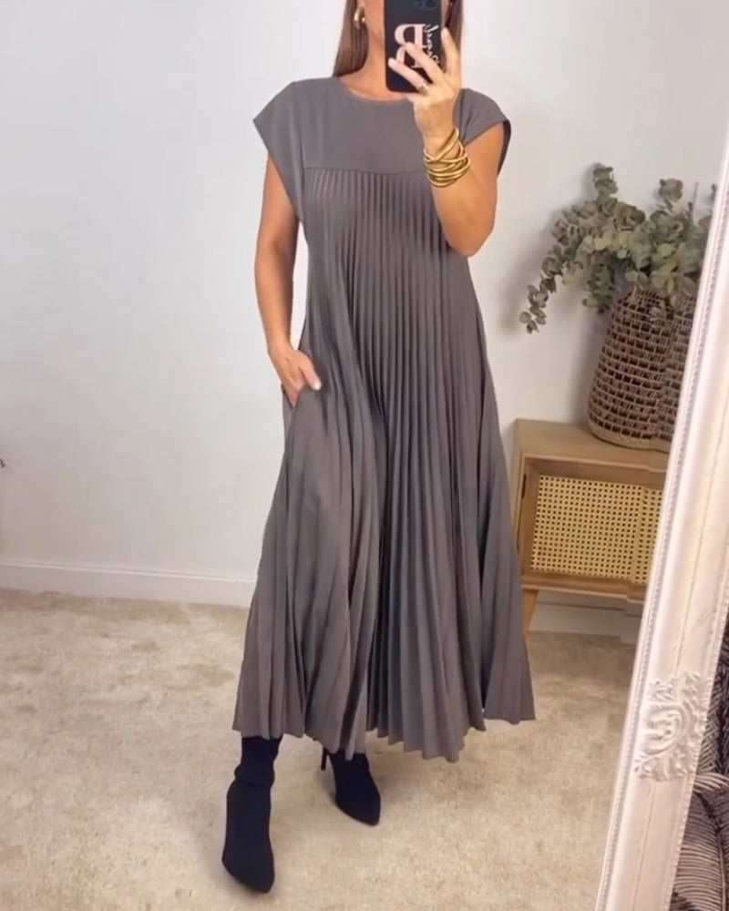 Zuriah - Plissierter ärmelloser Kleid