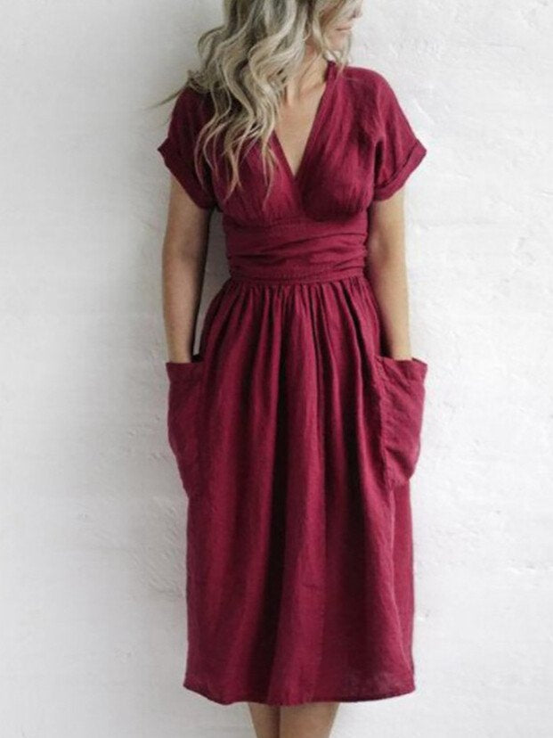Esmeralda - Lässiges Kleid in mittellanger Länge