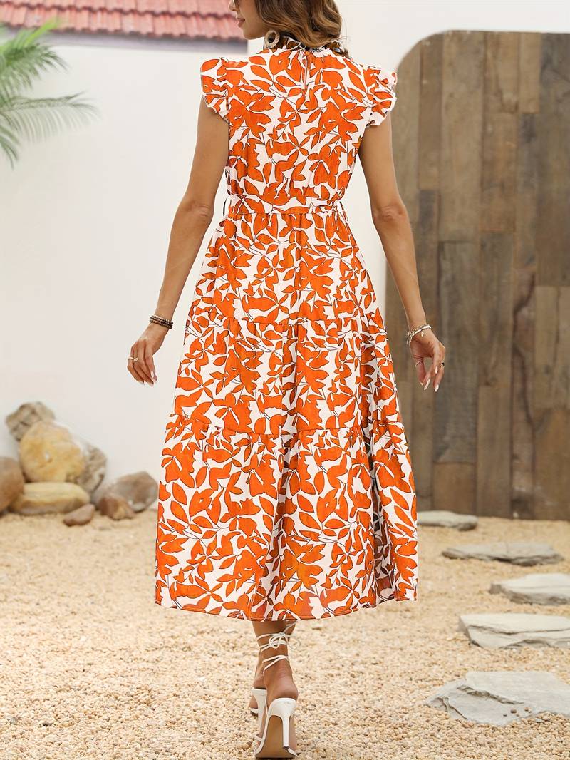 Aurelia – Elegantes Kleid mit Rüschensänen für Frühling und Sommer
