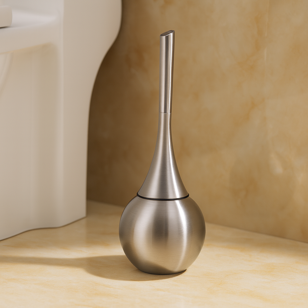 Aurevion | WC-Bürste und Halter im europäischen Stil aus Edelstahl