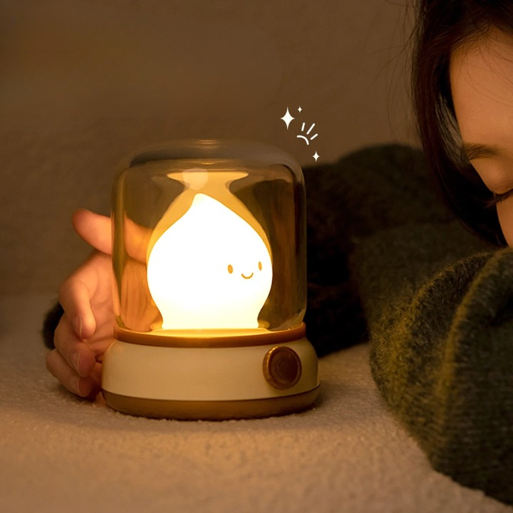 FlameFlicker - Mini wiederaufladbare Tischlampe mit Glüheffekt