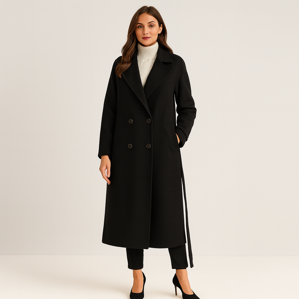 Cecille | Eleganter langer Wollmantel