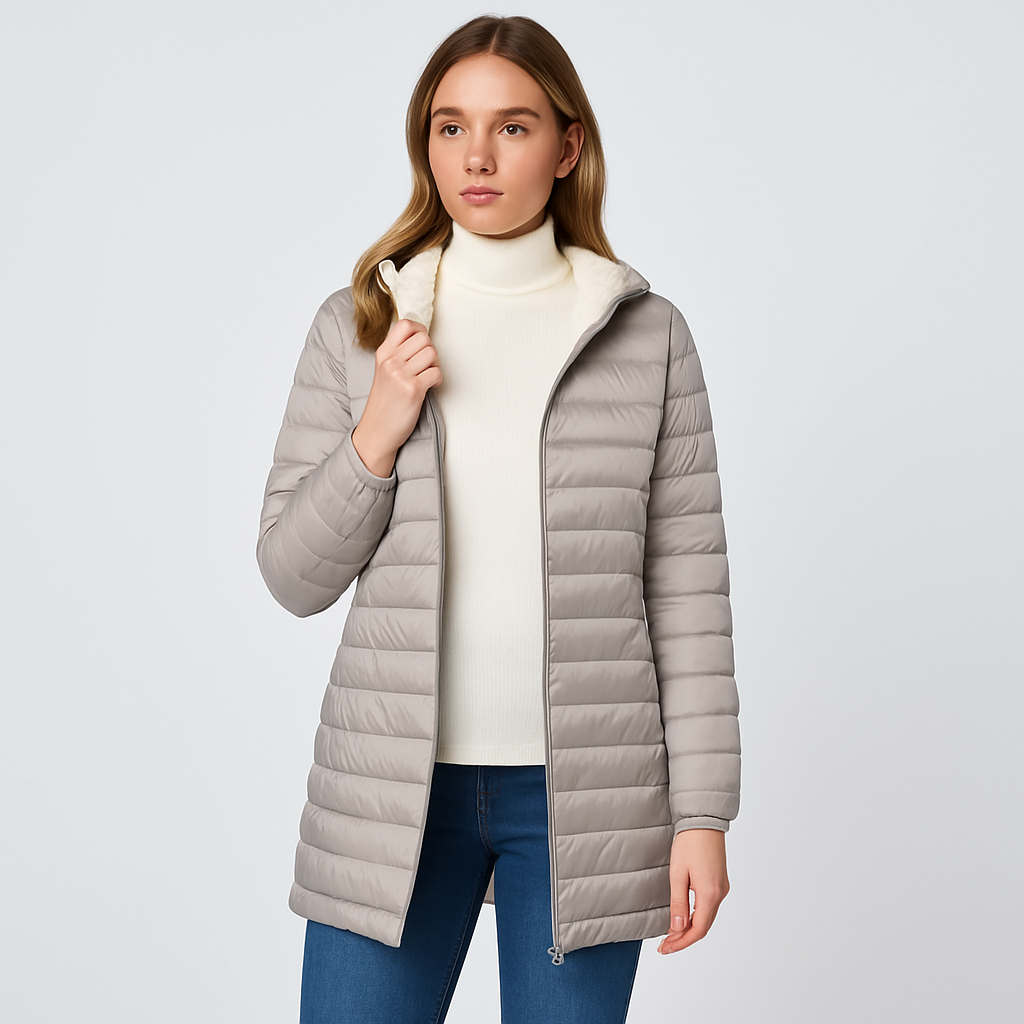 Veronica | Lässiger, stoffgefütterter Mantel
