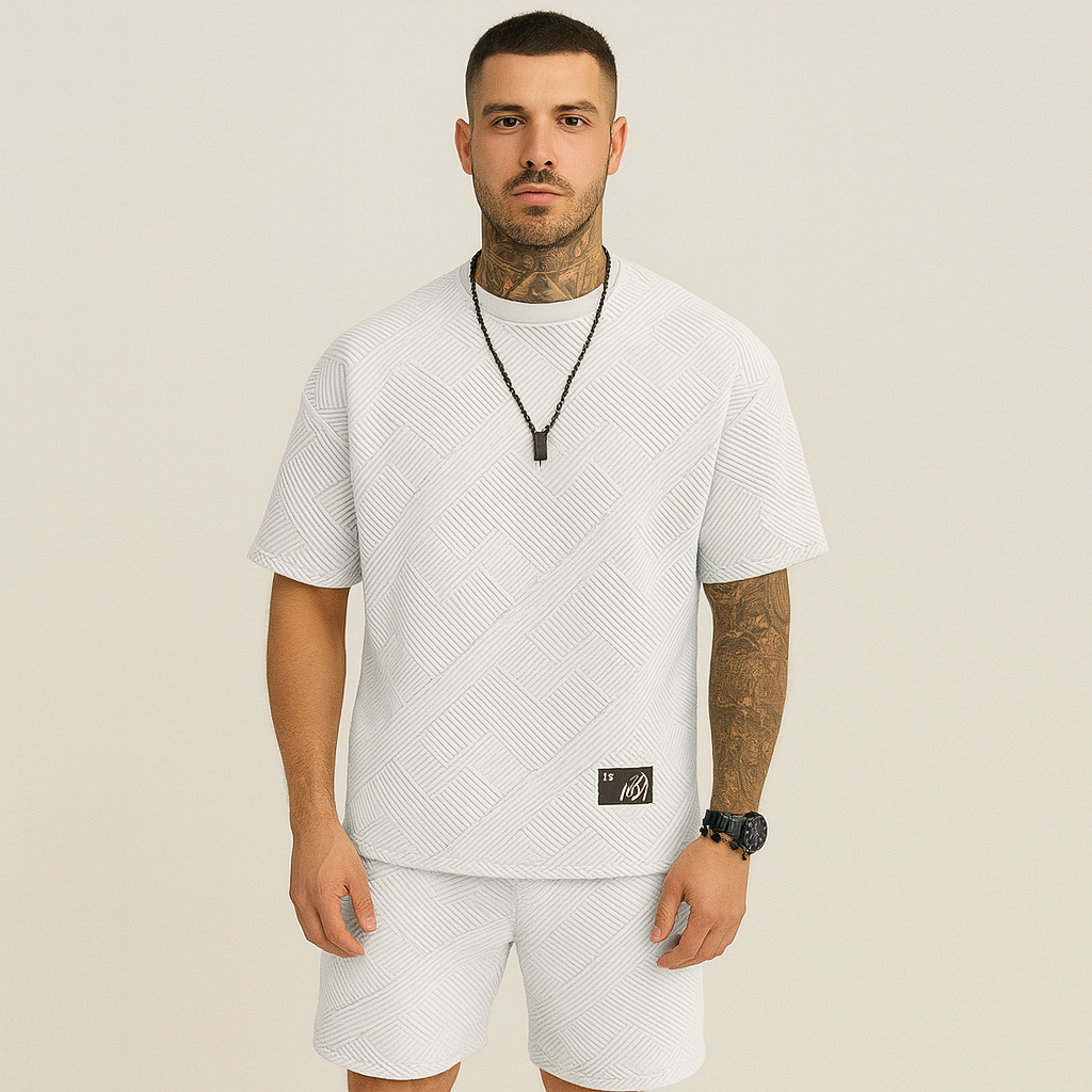 Herren Sommer Casual Set – Kurzarm-Poloshirt & passende Shorts