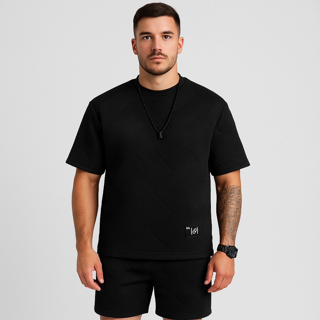 Herren Sommer Casual Set – Kurzarm-Poloshirt & passende Shorts