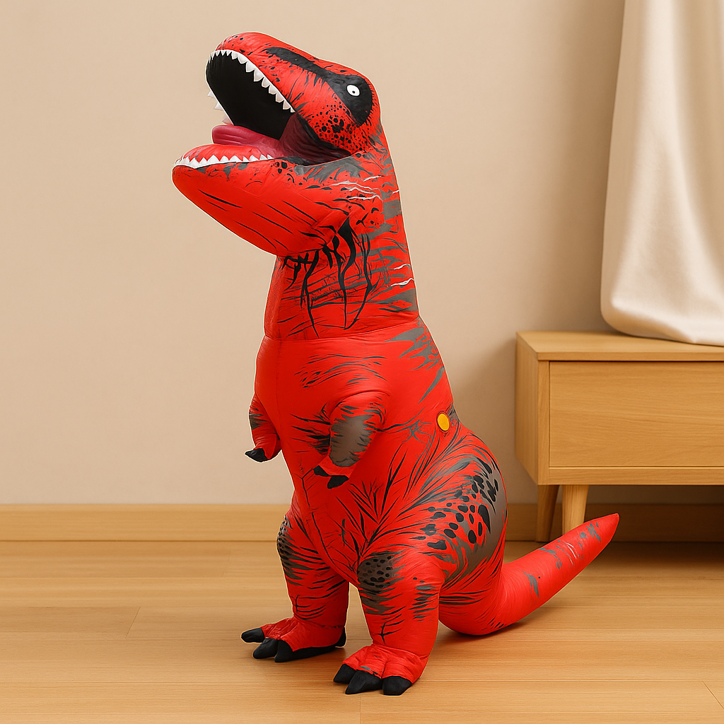 DinoRampage | Aufblasbares T-Rex-Kostüm für Halloween und Partys