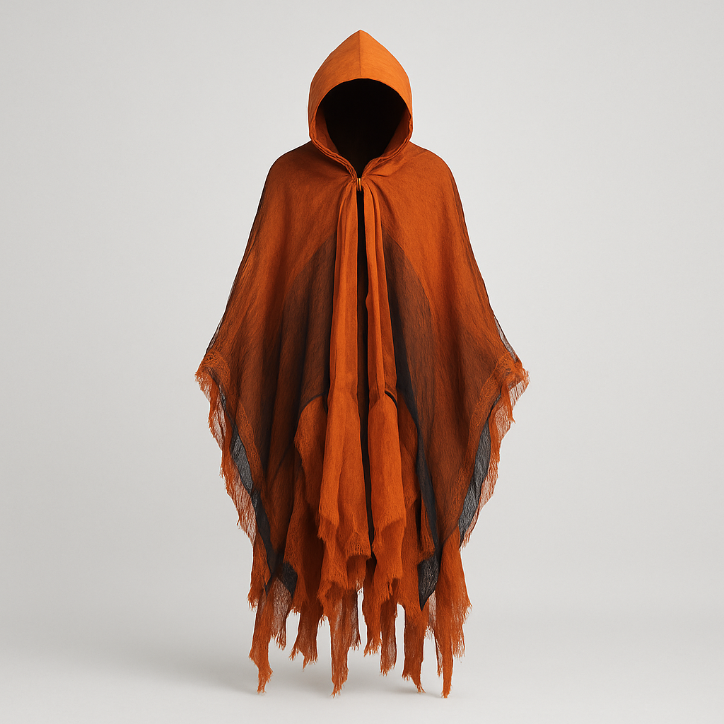 Schrecklicher Skelett-Halloween-Mantel mit Kapuze – Gruselige Verkleidung für Halloween
