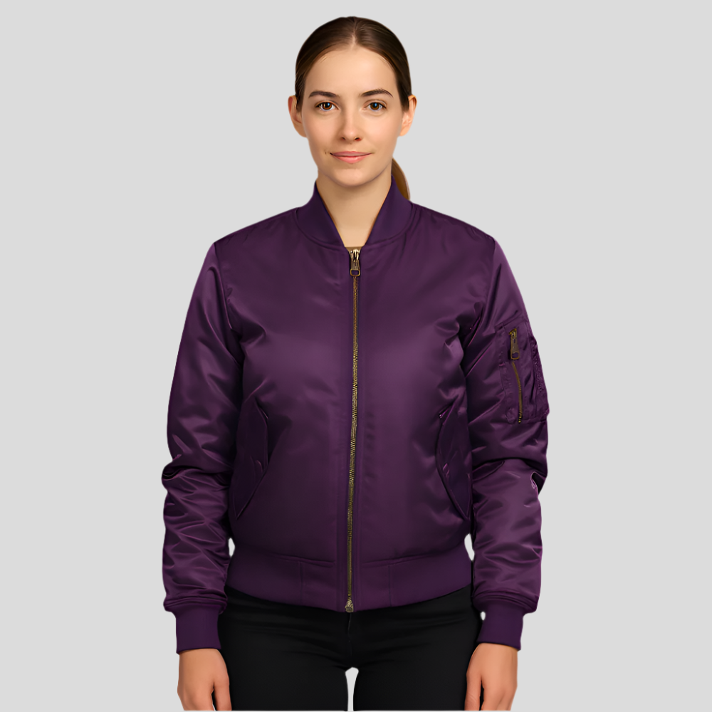 Bomberjacke MA-1 für Damen – Klassisches Design mit Rippbündchen