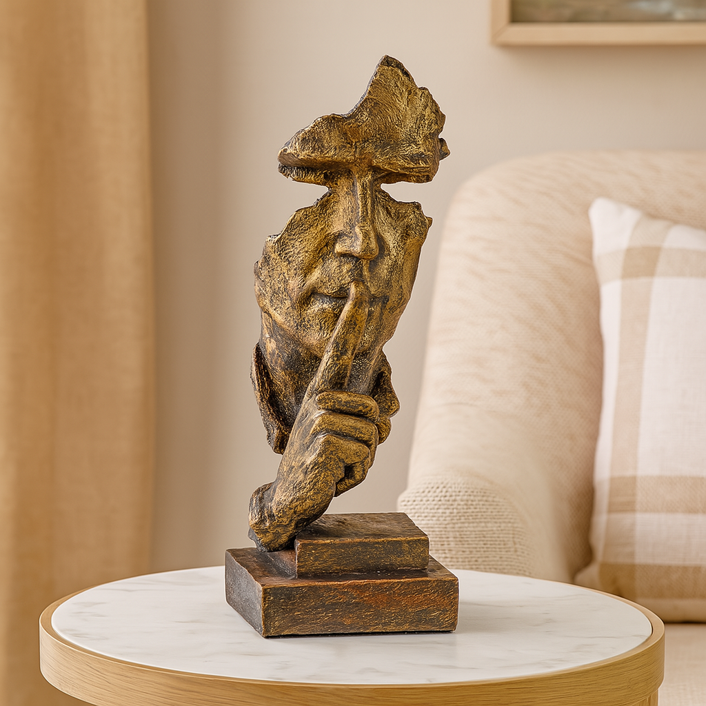 MindForm Abstrakte Reflexionsskulptur – Moderne Dekorative Statue für Achtsame Innenräume