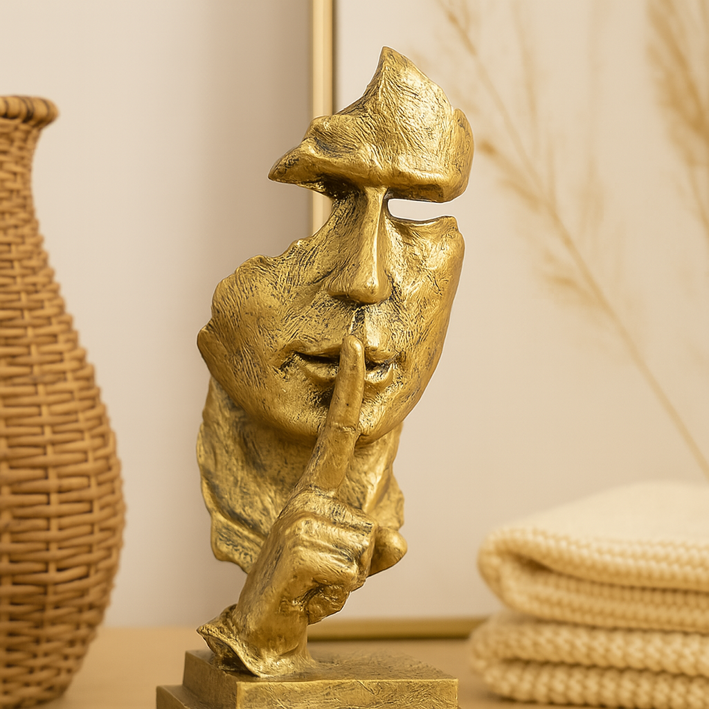 MindForm Abstrakte Reflexionsskulptur – Moderne Dekorative Statue für Achtsame Innenräume