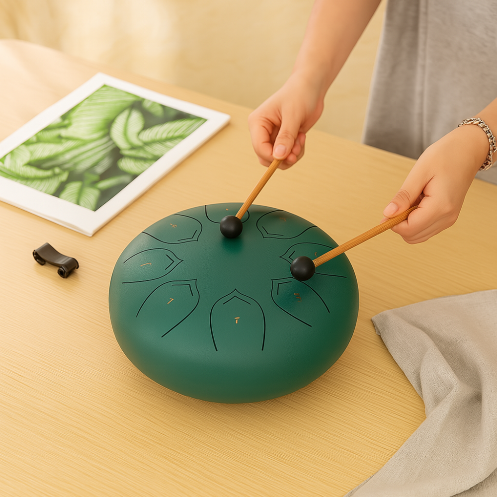 Stahlzungentrommel – Handpan-Percussion-Instrument mit Noten