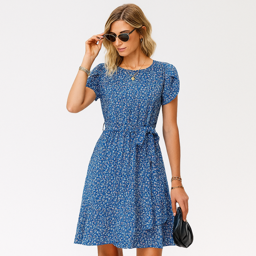 Leichte Sommerkleid – Bequemer Schnitt mit elastischem Bund